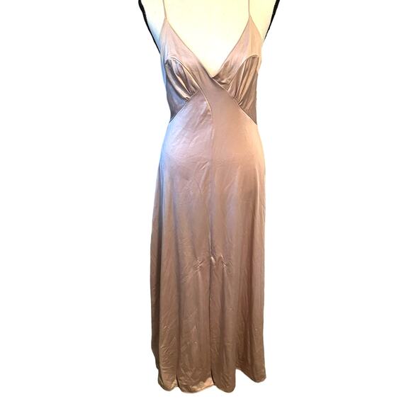 Champagne Vintage Ralph Montenero For Blanche M Slip Gown - Picture 1 of 7